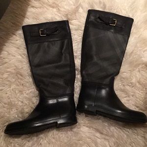 Burberry rain boots